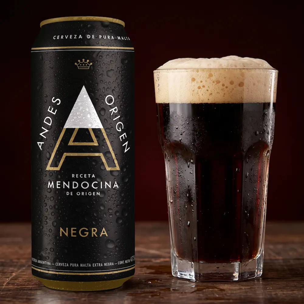 Cerveza Andes Origen Negra lata 473 ml