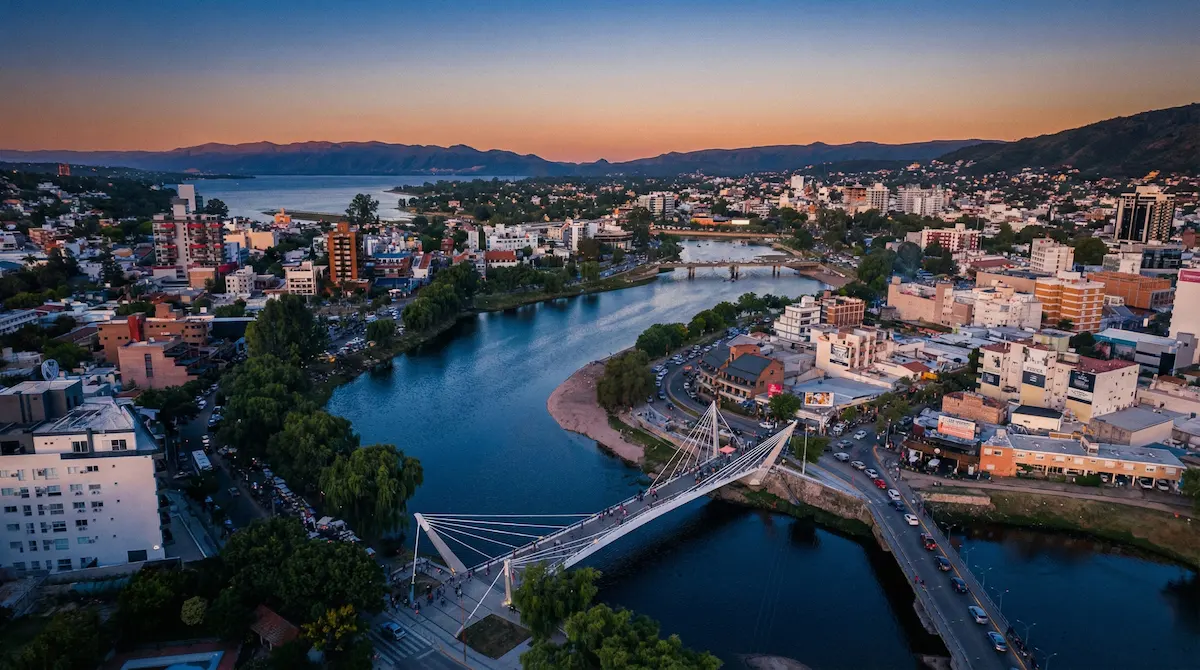 Vista aérea de Villa Carlos Paz